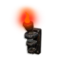 Red Wall-mounted Torch (Dowdun Reach) in RuneScape: Dragonwilds