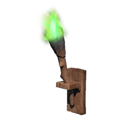 Green Wall-mounted Torch in RuneScape: Dragonwilds