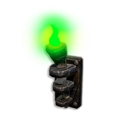 Green Wall-mounted Torch (Dowdun Reach) in RuneScape: Dragonwilds
