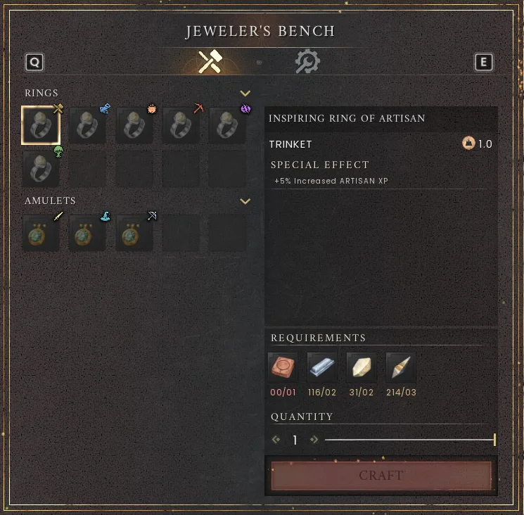 Jeweler's Bench in RuneScape: Dragonwilds